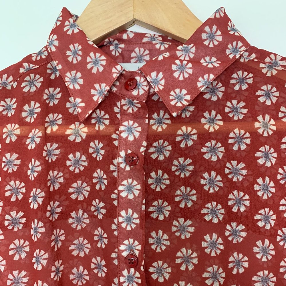 Kersh Pattern Red Button Down - image 3